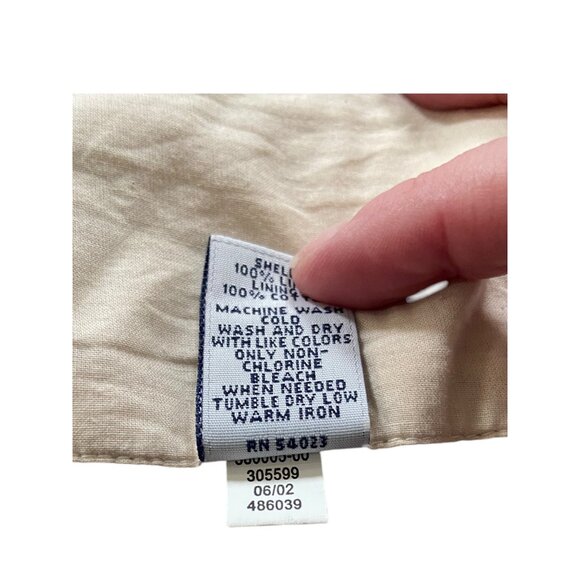 Gap Y2K (2002) Linen Floral Midi Skirt Brown Size 16 Plus Size Coastal Boho Cute - Picture 5 of 15